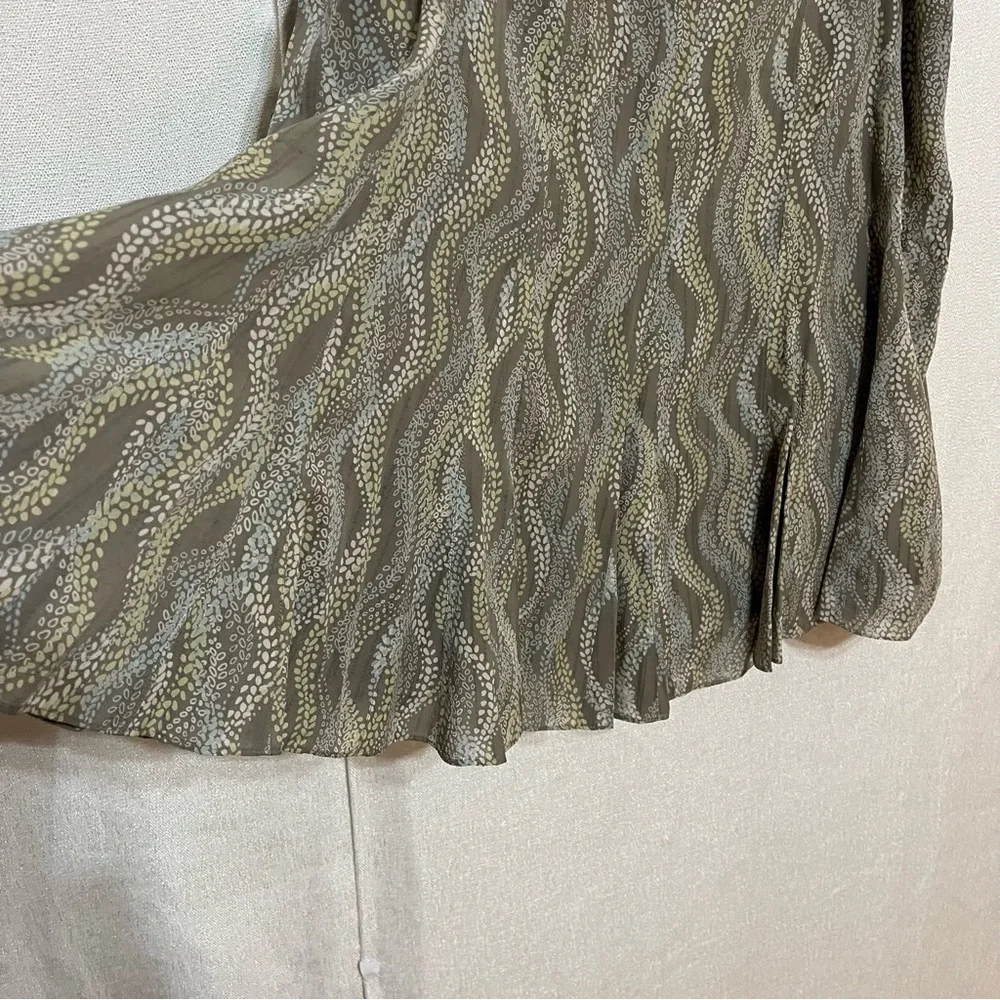 Sigrid Olsen Collection vintage 100% silk lined skirt.L flowy P10